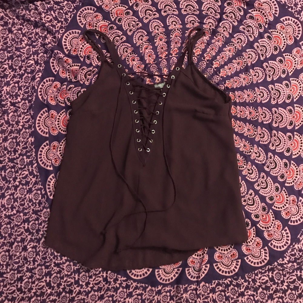 Lace up tank top